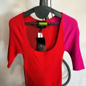 Banana Republic Red and Pink Dress